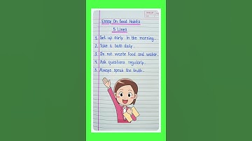 Five Good Habits | 5 Good Habits in English | 5 lines on Good Habits | Good habits