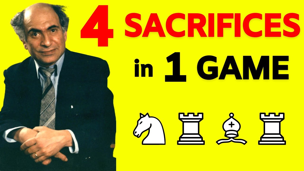Mikhail Tal Sacrificed 2 QUEENS 4 TIMES In A Single Game! - Remote Chess  Academy