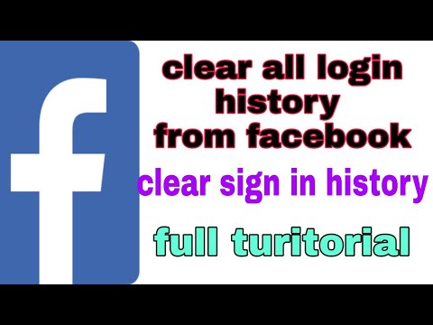 How to clear all login history from facebook || how to delete all login history from facebook