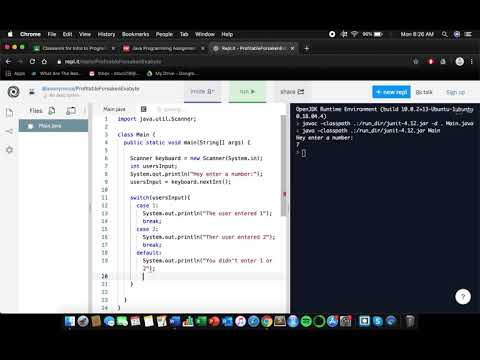 Java Programming using Repl.it