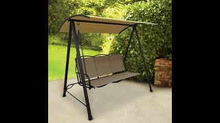 OUTDOOR SWING Unpackaging MAINSTAYS 3 Person Sling Swing In this video I will be Unpackaging MAINSTAYS 3 Person Sling Swing. This swing is good for backyard. Im not sponsored by anyone