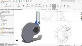 Cam profile design for offset roller follower in solidworks
