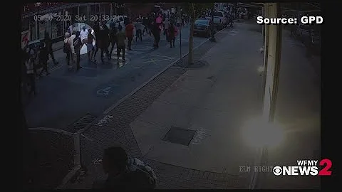 Surveillance video of Greensboro International Civil Rights Center & Museum vandalism