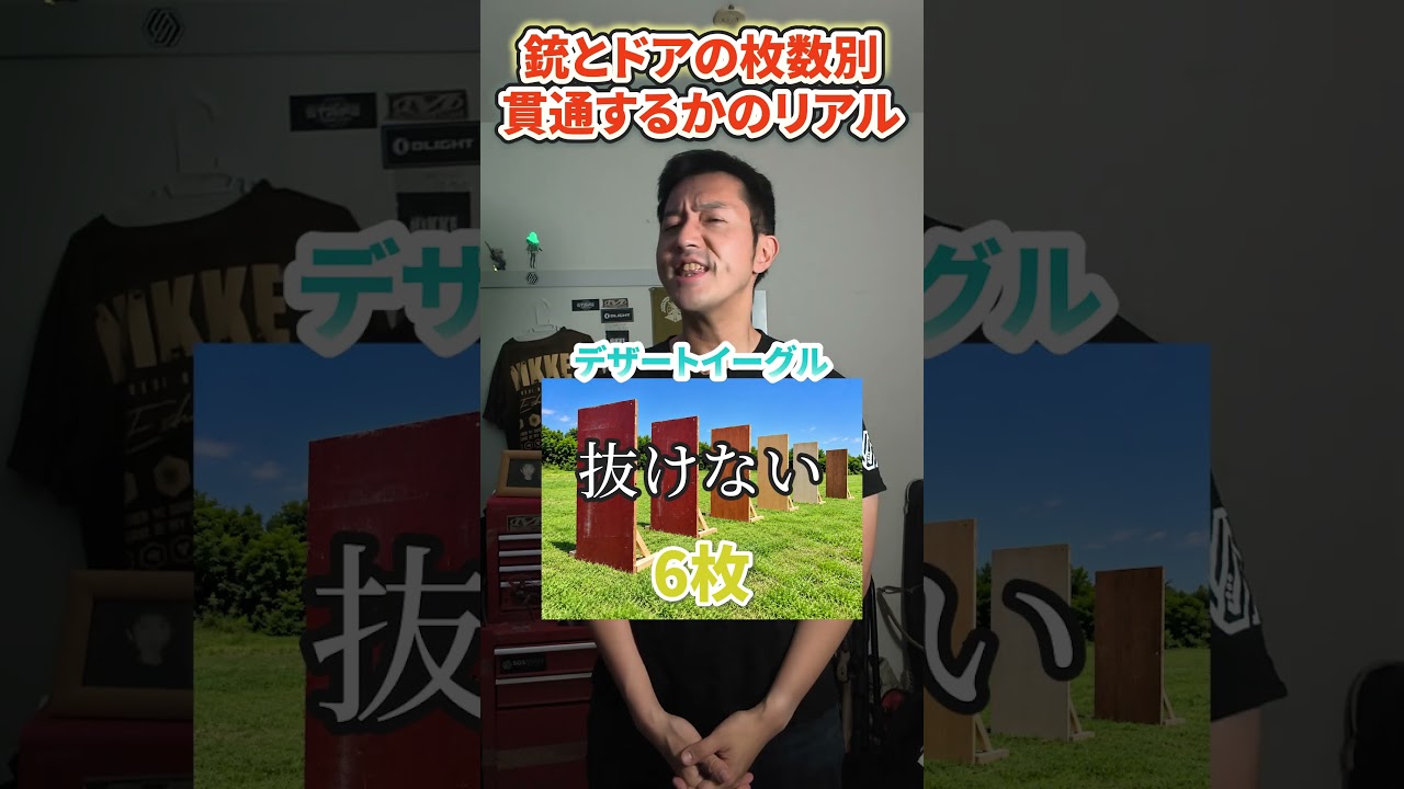 銃と枚数別ドアを貫通するかどうかのリアル