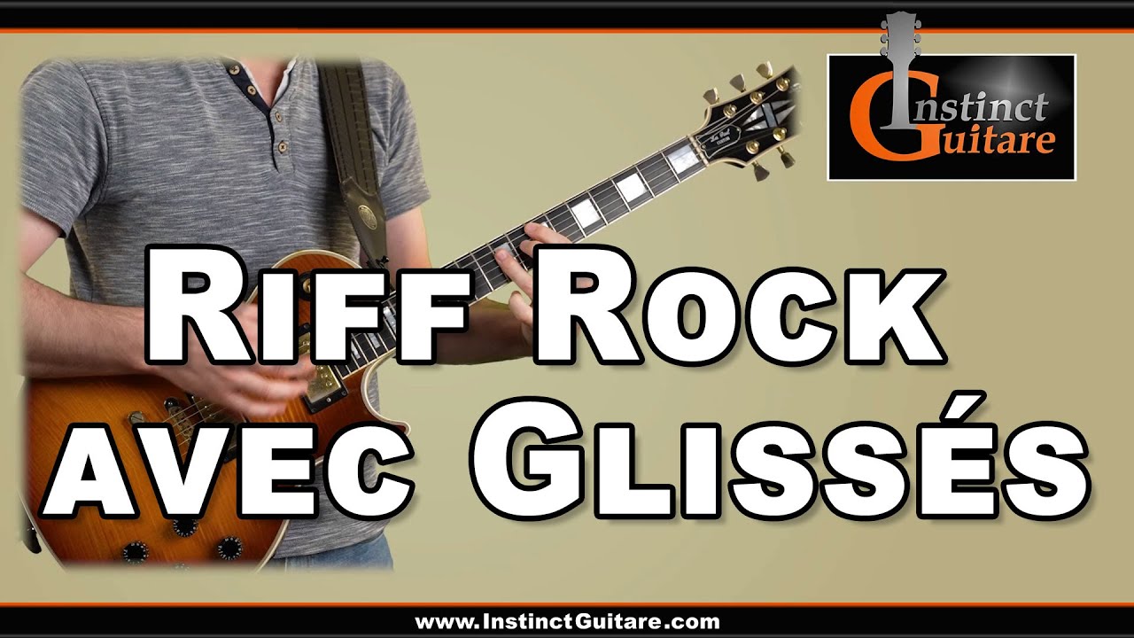 Riff rock avec glissés - YouTube