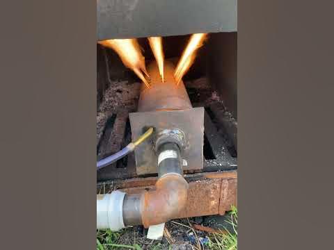Горелка на отработке для печки - YouTube