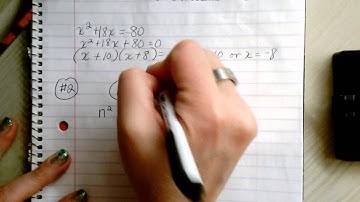 Algebra 1 L 5.13 Word problems using factoring 1 of 2