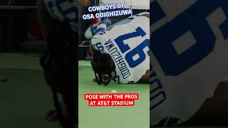 OSA ODIGHIZUWA ✭ #COWBOYS DT DOING “POSE WITH THE PROS” 🏈 Take Photos WITH #Dallas Players! 👀 #NFL