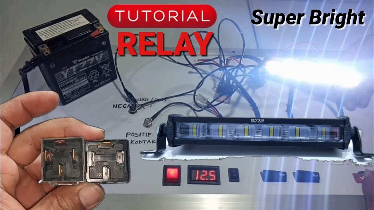 LAMPU TEMBAK PALING TERANG..!! LED BAR MYTH | LAMPU PAKAI RELAY | LAMPU