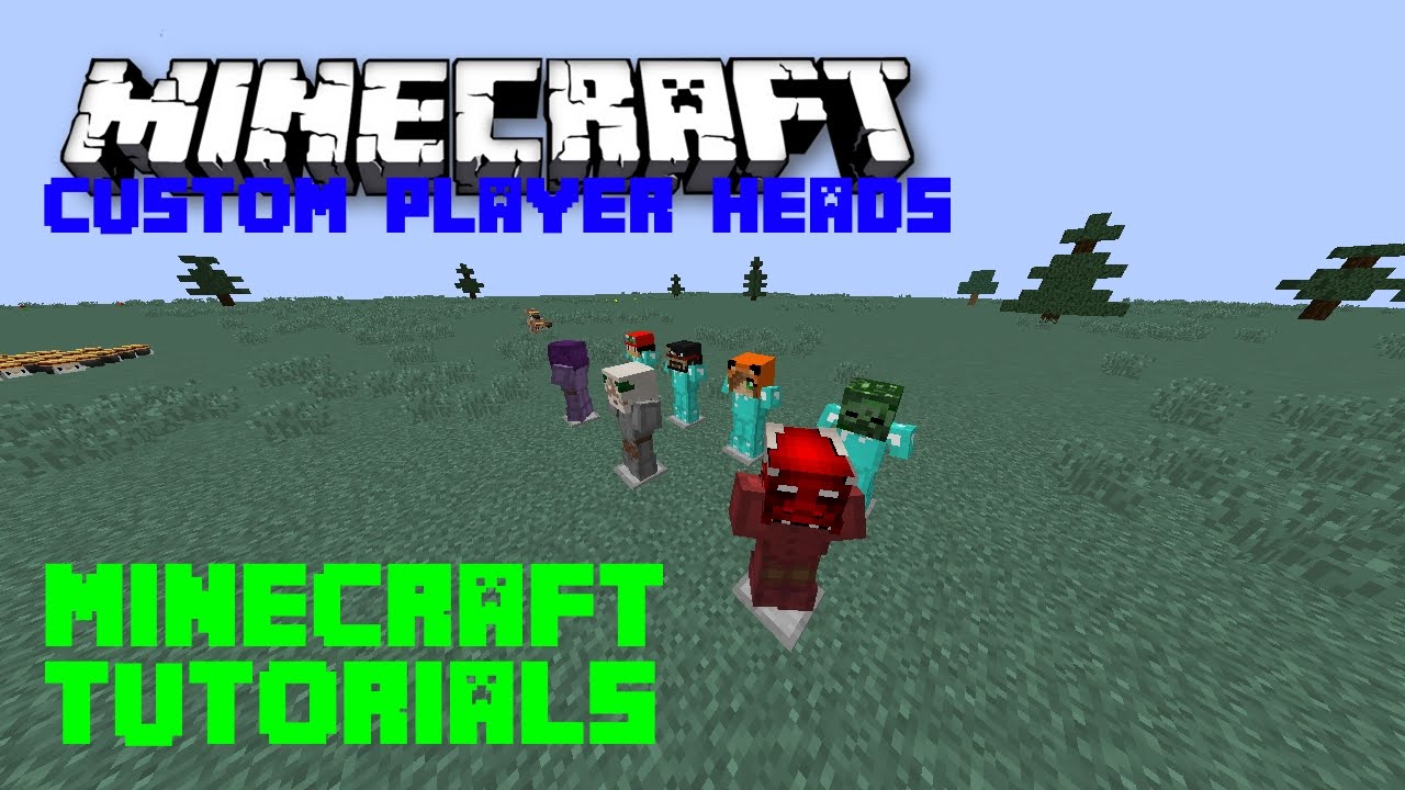 Minecraft : How To Get Custom Player Heads! (1.7-1.8)