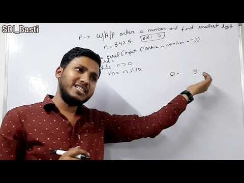 23. python - enter a num & print smallest digit #sdi_nitin_sir