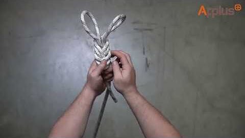 IRATA Applus Rope Access Training - Double Fig 8 on a Bight (bunnies ears)