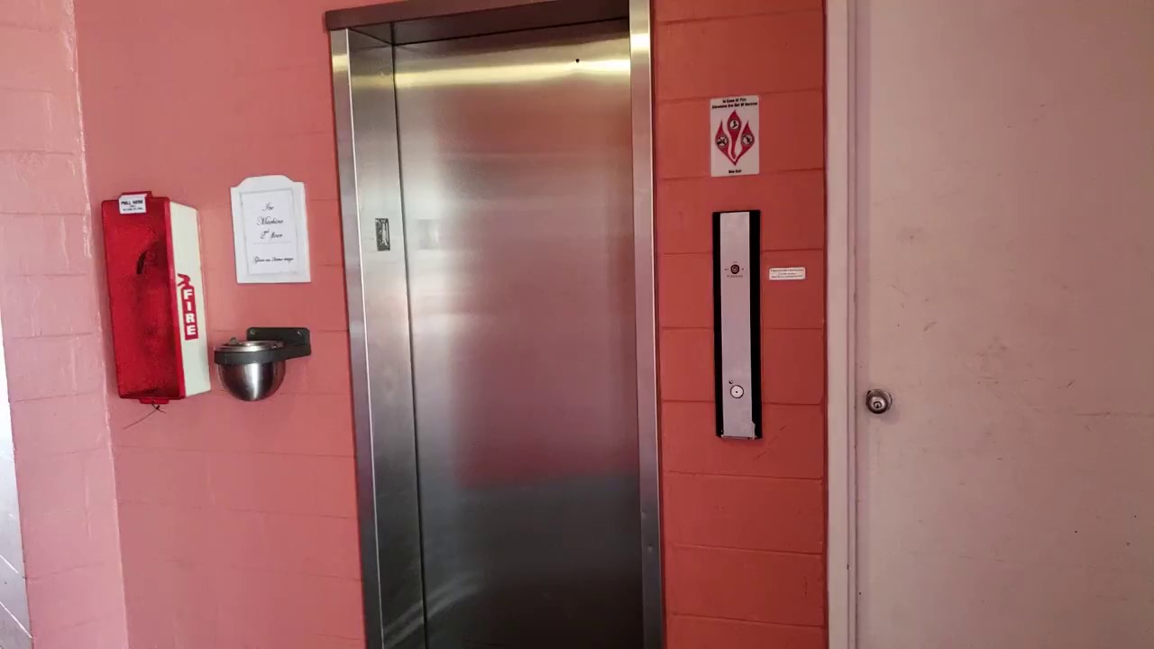 RARE 1959 Otis Hydraulic Elevator (Sadly Modded) at Cove Motel, Daytona Beach, FL