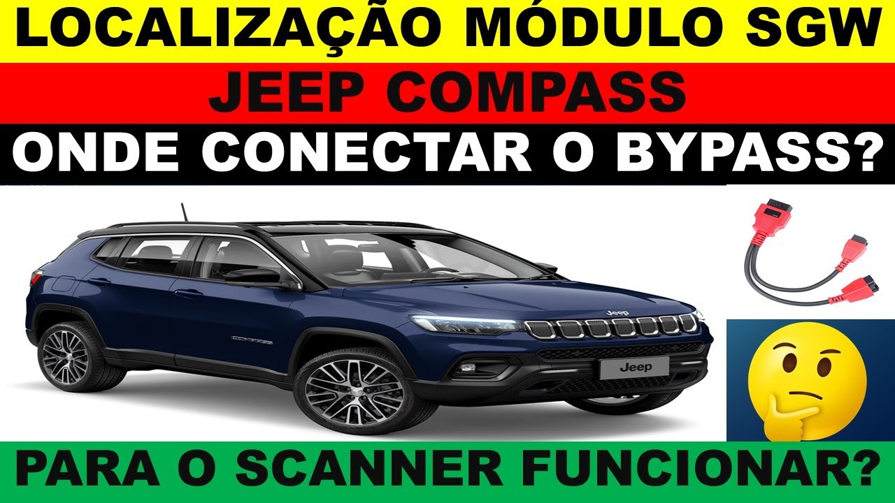 Jeep Compass localização módulo SGW, Security Gateway, para conectar o ...