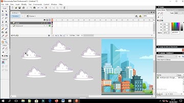 TUTORIAL PESAWAT TERBANG DI ATAS AWAN (ANIMASI 2D) ADOBE FLASH [[PART 16]]
