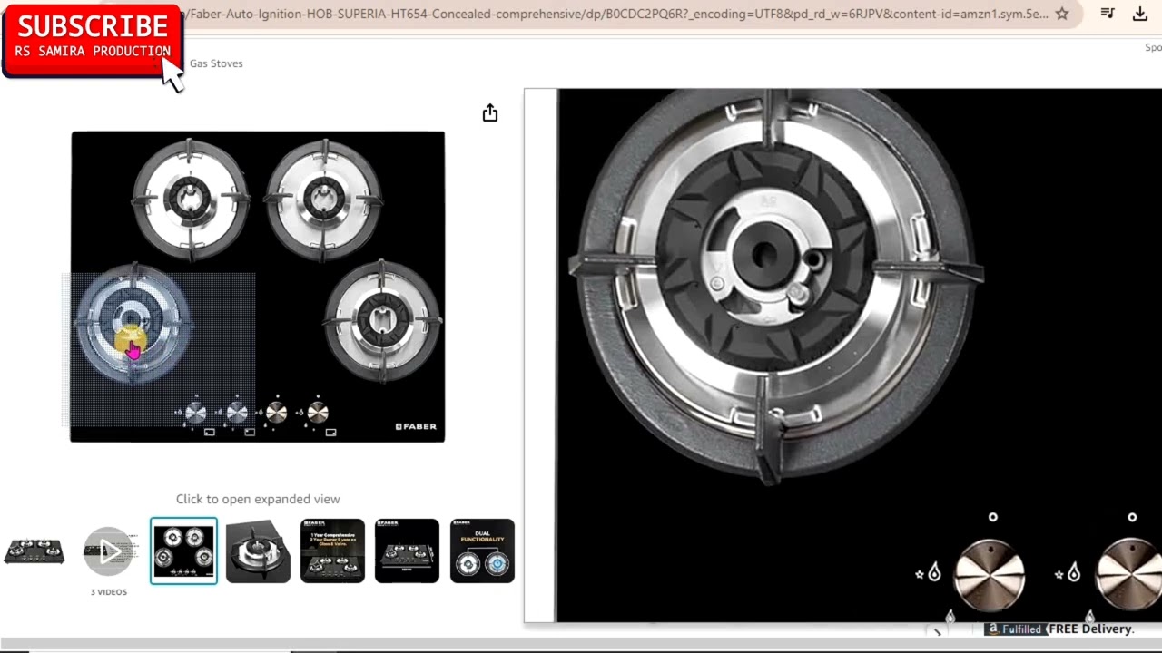 Faber Hob Superia HT654 BR AI $ Faber 4 Burner Gas Hob Superia HT654 $ 4 Burner Gas Hob Faber