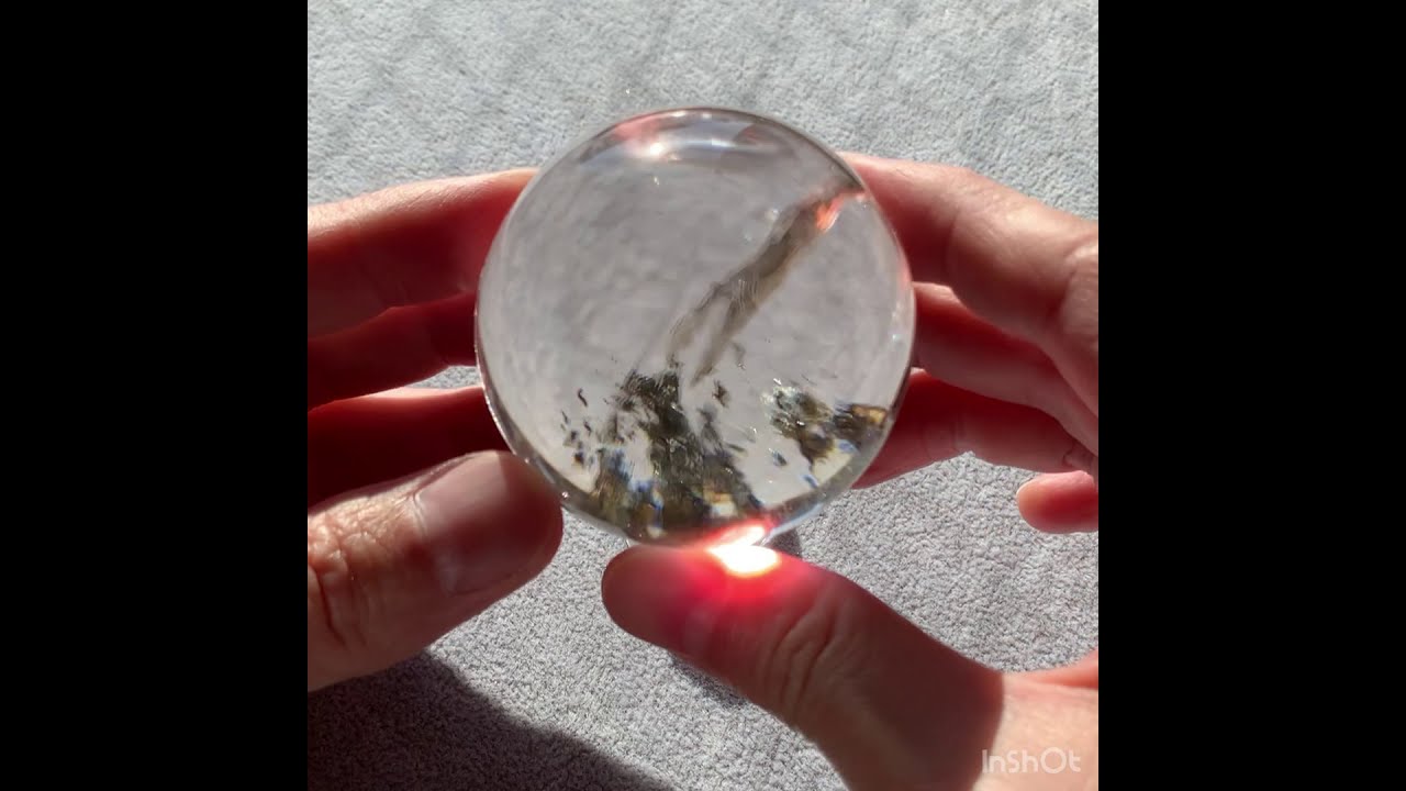 ガネッシュヒマール産]ヒマラヤ水晶丸玉/スフィア（クローライト