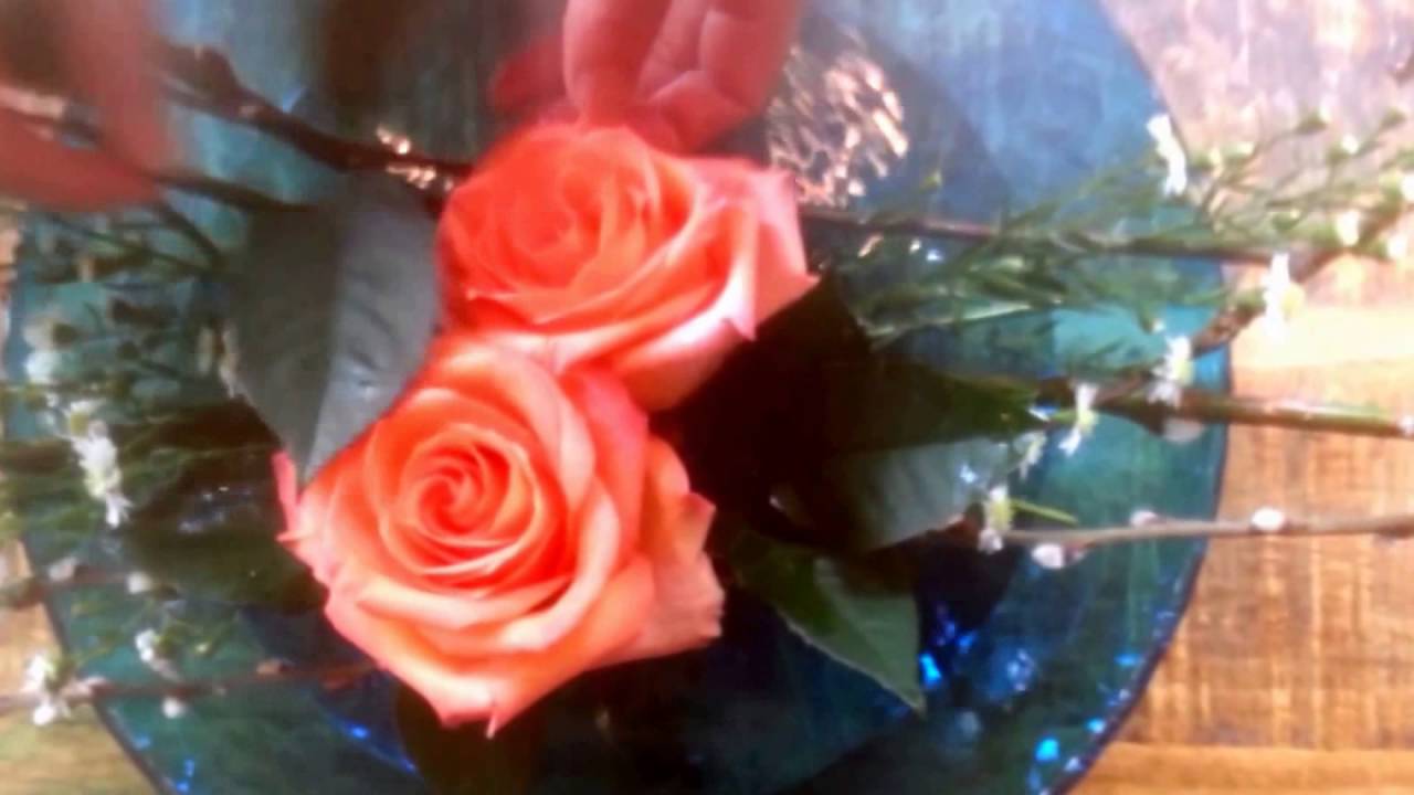 How to make a simple and easy flower arrangement for your table - YouTube