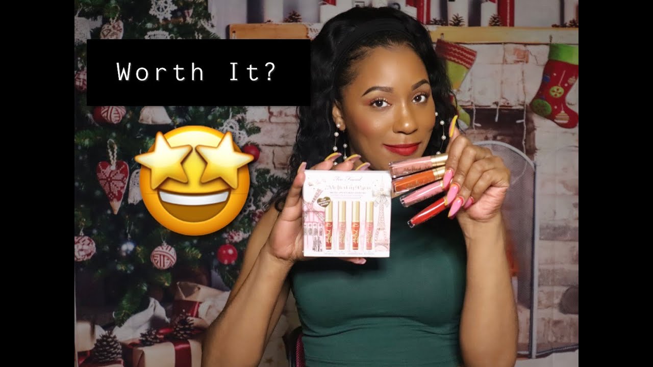 New Too Faced Melted In Paris Mini Melted Matte Lipstick Set