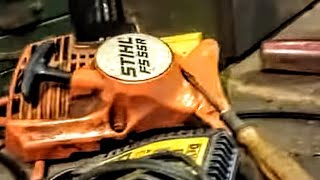 FS55R Stihl Weed Wacker Throttle Cable Re-install