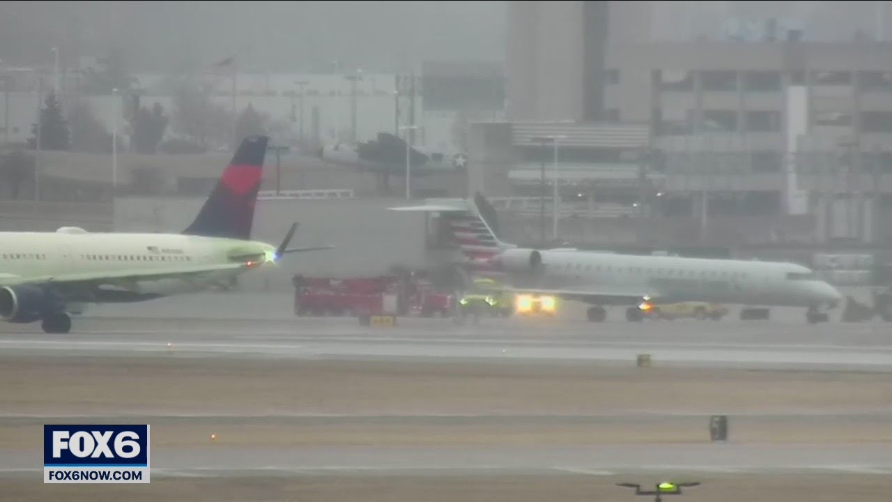 Milwaukee airport plow accident, driver suffers minor injuries FOX6