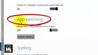How to enable switching between apps in windows 8 | Allow switching between Recent apps windows 8