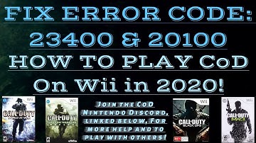 ERROR: 23400, 20100 - Call of Duty On Wii in 2020! CoD WaW, MWR, Bo1, Mw3 - NOT working in 2024, RIP