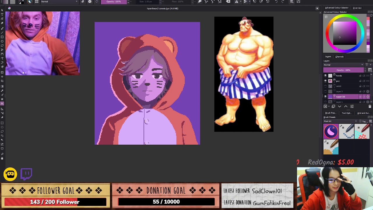 [KRITA] Pixel Art Commission [TIMELAPSE] - YouTube