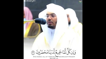 سورة يس (٣١ إلى ٣٥)تلاوة خاشعة د.ياسر الدوسري