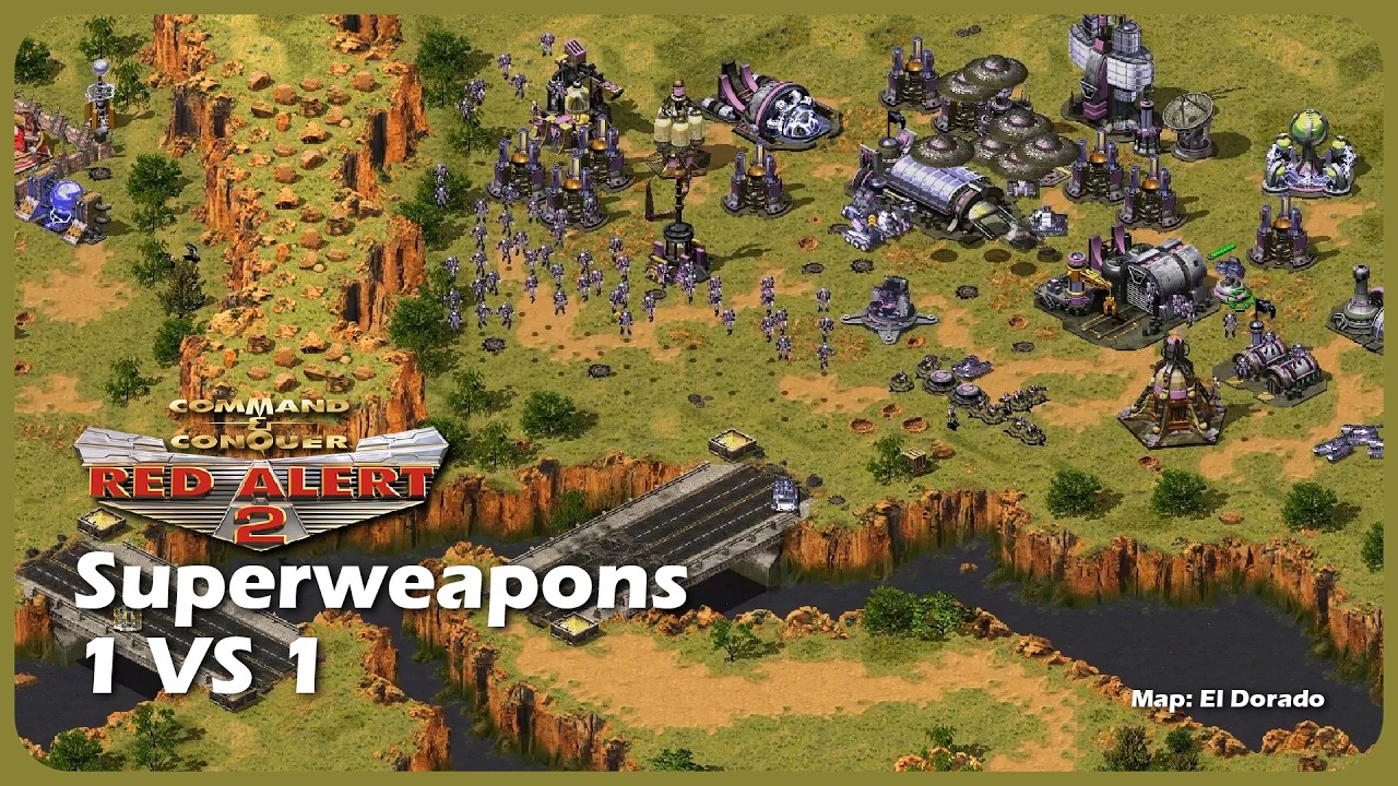 Red alert 2 | Map - El Dorado | 1 vs 1 with SUPERWEAPONS (Brutal Enemy)