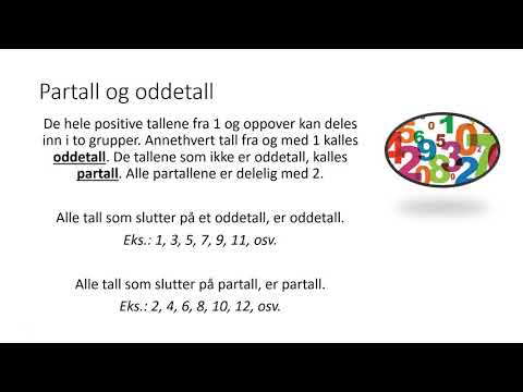 Video: Hvilket tall er partall og oddetall?