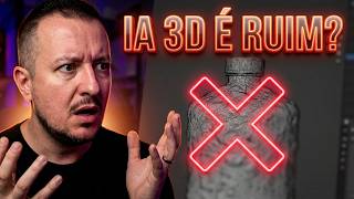 IA faz MODELAGEM 3D PROFISSIONAL? Testei Tripo, Meshy e Hunyuan3D no Blender!