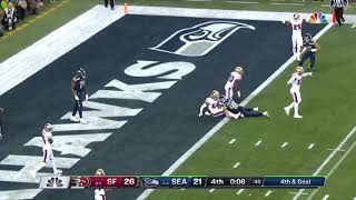 49ers Defense Stops Seahawks at the Goal Line! || Week 17 2019