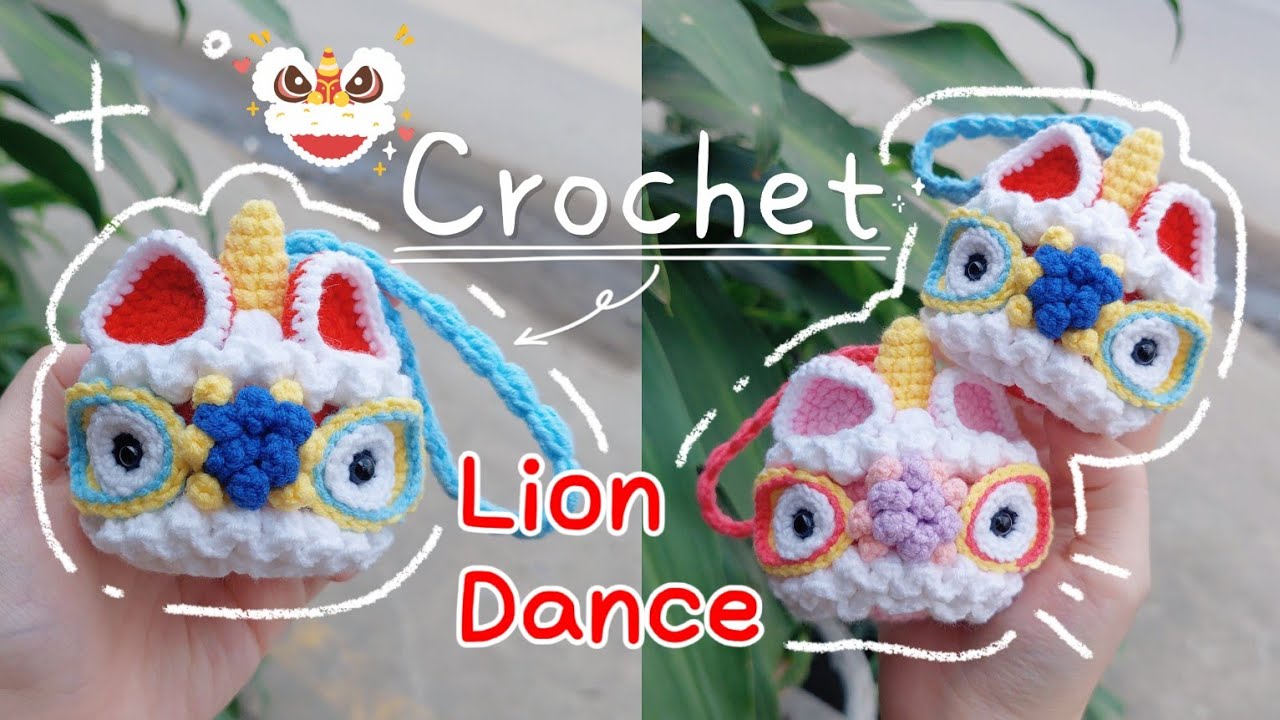 Crochet Lion Dance Keychain 🧧🦁 | Lunar New Year Charm | Móc len