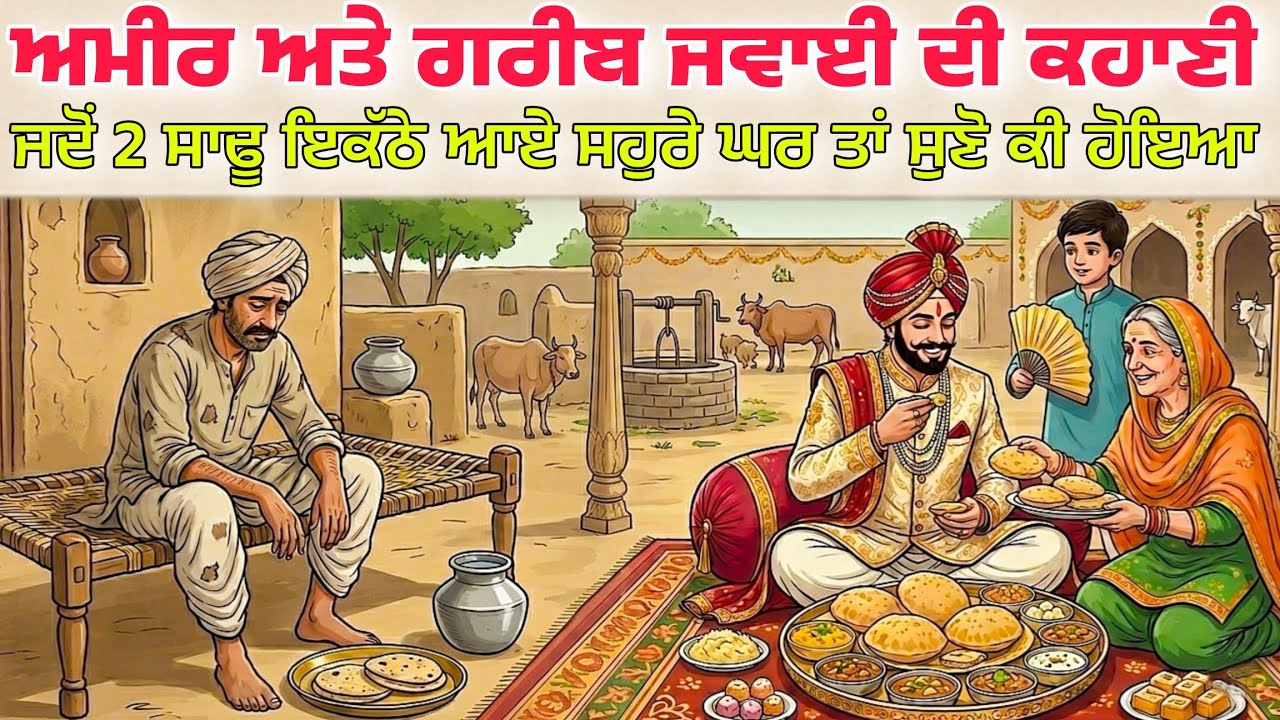 ਅਮੀਰ ਅਤੇ ਗਰੀਬ ਜਵਾਈ ਦੀ ਕਹਾਣੀ।।Punjabi story । Desi Story #motivation #motivational 