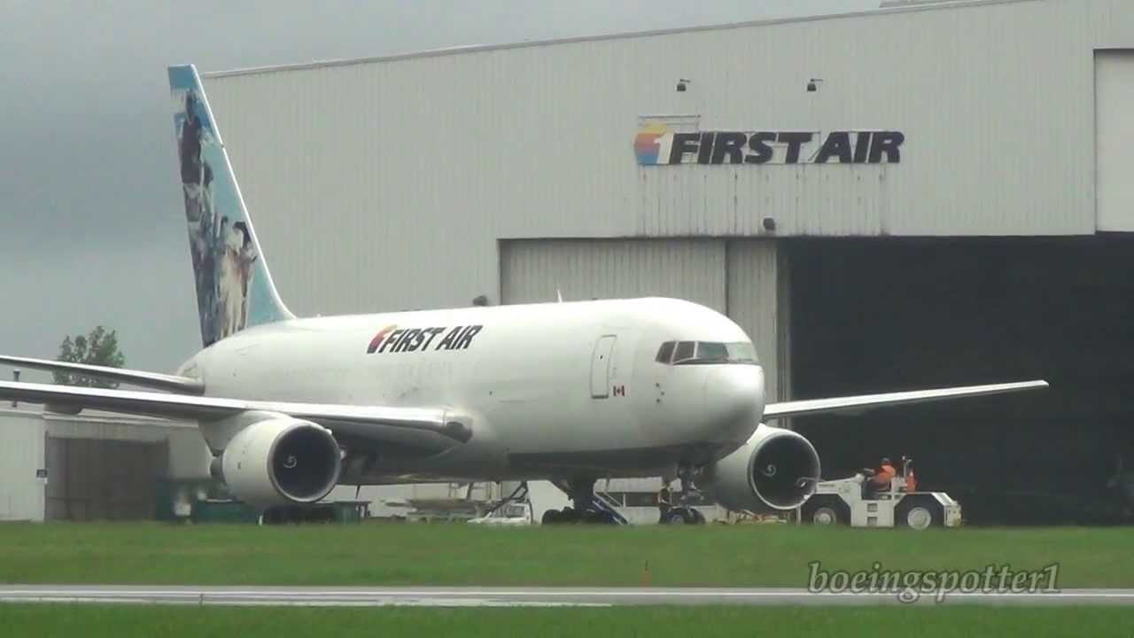 Powerful Takeoff!  First Air 767-200 Close-up @ Ottawa