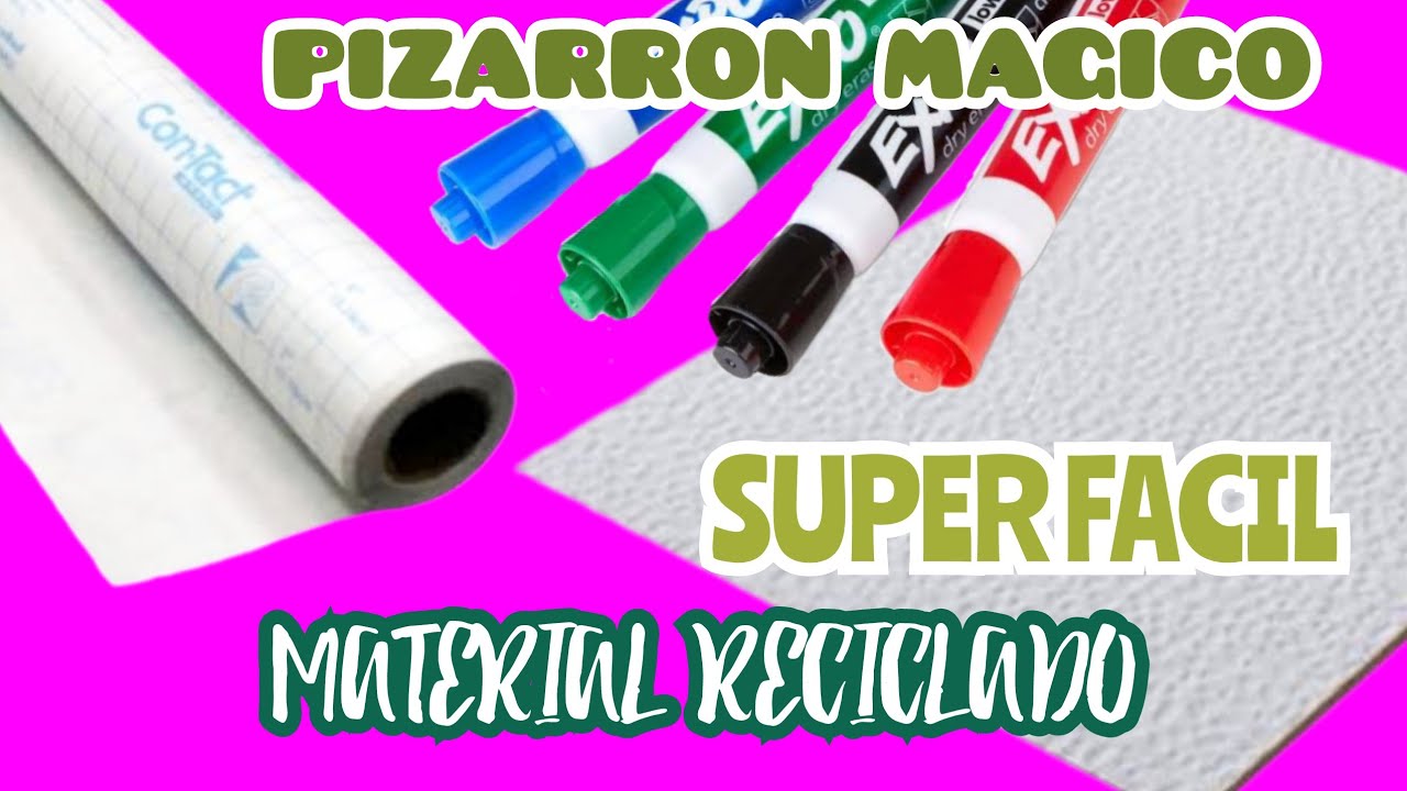 🟢COMO HACER UN PIZARRON MAGICO 🚫 SIN TANTO GASTAR😱CON MATERIAL RECICLADO🔴