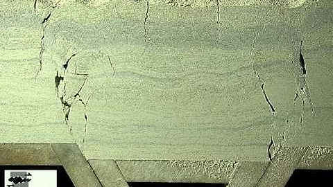 Side-view of an volcanic growth fault (Analogue geological model)
