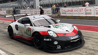Porsche 911 RSR start up & pure sound at Red Bull Ring @BratislavaSupercars