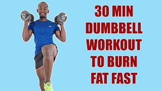 BURN FAT FAST with This 30MInute Dumbbell Workout at Home (5kg Dumbbells)