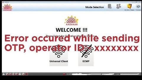 error occurred while sending otp operator id | while sending otp
