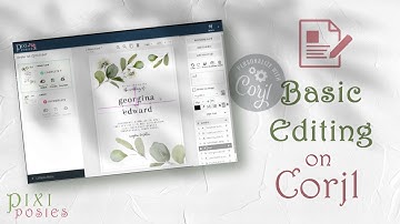 Basic Corjl Template Editing: Layers Box, Caps Lock, Size Position Move, Fonts, Undo, Change Text
