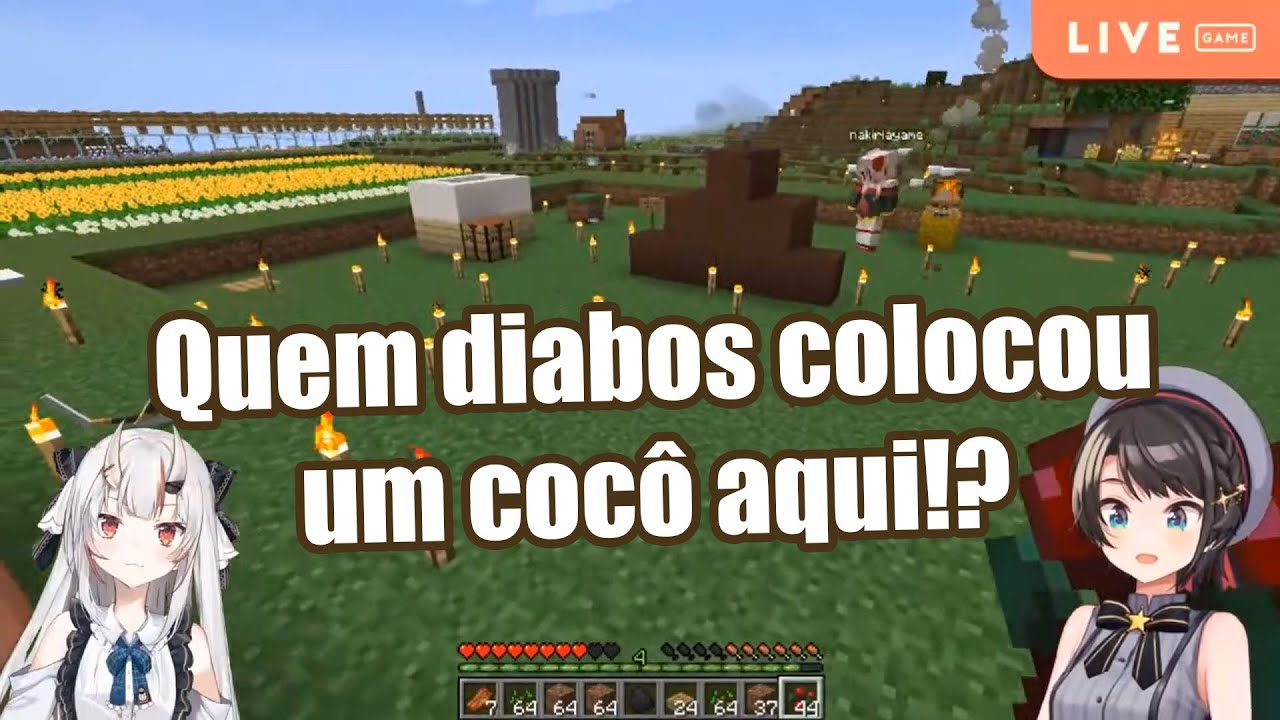 [Subaru e Ayame] Sabotadas em Minecraft  | Legendado PT/BR
