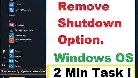 How to Disable Shut Down and Restart Option in Windows 10 | Remove shutdown Permission from User