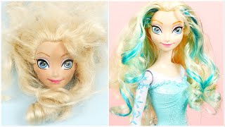 ELSA Saçı Nasıl Yapılır, Saç Boyama, Yüz Temizleme, Vücut Boyama ve Kıyafet Yapımı, Barbie DIY