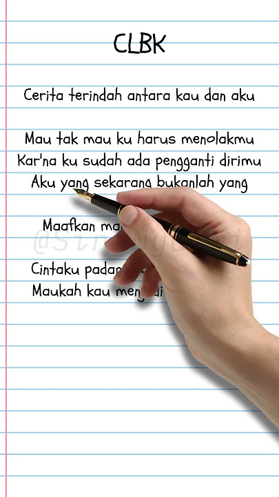 CLBK #liriklagu #liriklaguindo #lagu #lirik #song #beranda #lyrics #spotify #art #tebaktebakan