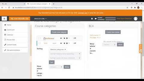 Categories and Sub Categories in Moodle