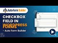 Checkbox Field in WordPress Forms – Multiple Choice Options (Auto Form Builder)