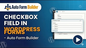 Checkbox Field in WordPress Forms – Multiple Choice Options (Auto Form Builder)