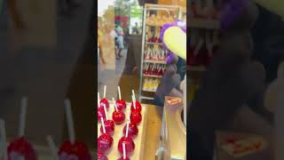 Disney Springs - Disney Candied Apples being made! #candies #candiedfruit #candyapples #disney